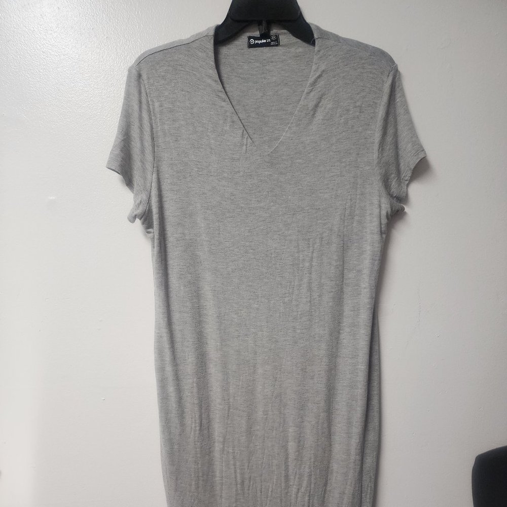 Popular 21 grey bodycon dress 2x Rayon Blend #DY64031